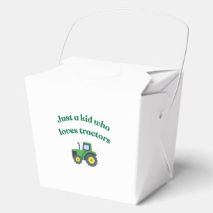 Just a kid who loves tractors - Party Favor Box