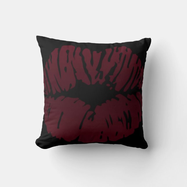 Just a Kiss Throw Pillow (Front)