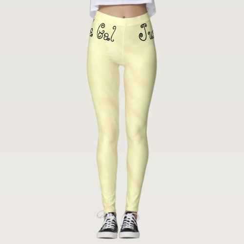 Just A Leggings Kinda Gal Lemon Watercolor Legging