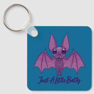 Just A Little Batty Cute Fluttering Bat Keychain