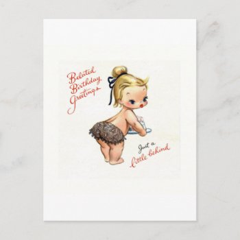 "just A Little Behind" Vintage Postcard by PrimeVintage at Zazzle