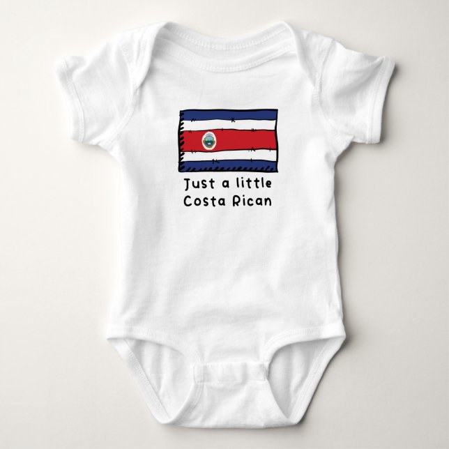 Just A Little Costa Rican Funny Cute Costa Rica Fl Baby Bodysuit (Front)