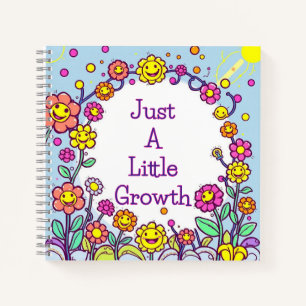 Just a Little Growth floral Self-Reflection Notebook