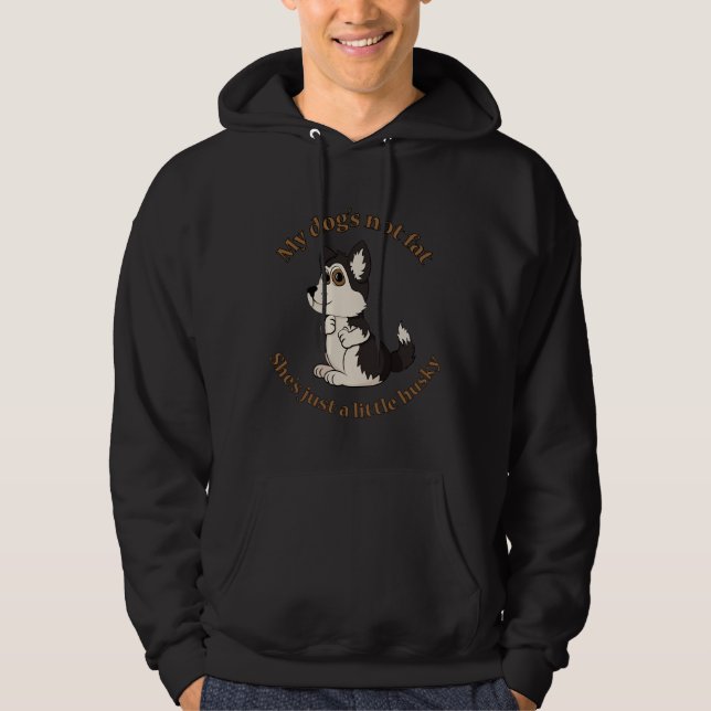 Just A Little Husky  Hazel Eyes  Girl Dog Hoodie (Front)