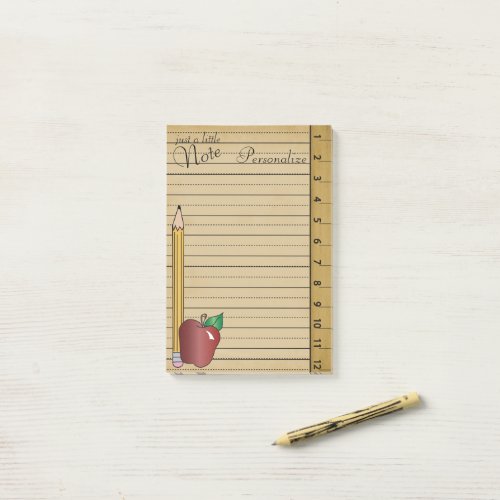 Just a Little Note Vintage  Teacher