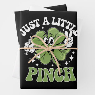 Just a Little Pinch Nurse St Patrick's Day Wrapping Paper Sheets