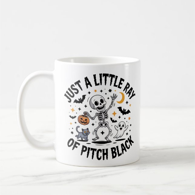 Just a Little Ray of Pitch Black Funny Sarcastic Coffee Mug (Left)