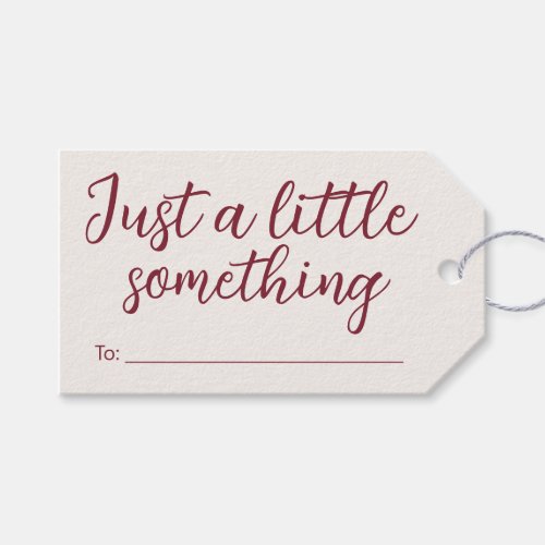Just a little something Christmas Gift Tag