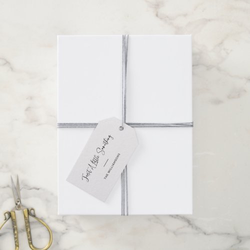 Just a Little Something Minimalist Personalized   Gift Tags