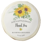 Just a little Sweet Treat Sunflowers Wedding Favor Sugar Cookie (Front)