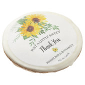 Just a little Sweet Treat Sunflowers Wedding Favor Sugar Cookie (Angled)