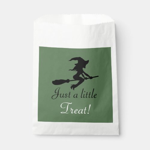 Just A Little Treat Witch On Broomstick Favor Bag