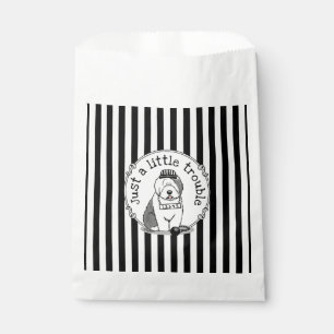 Just a Little Trouble Old English Sheepdog Gray 1 Favor Bag