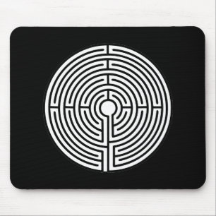 Just a Maze Circular Mouse Pad