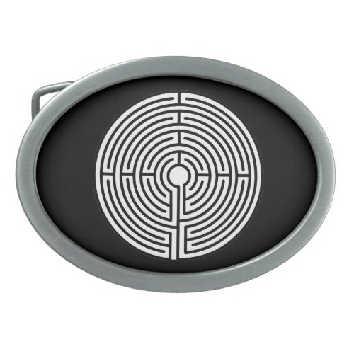 Just a Maze Circular Oval Belt Buckle