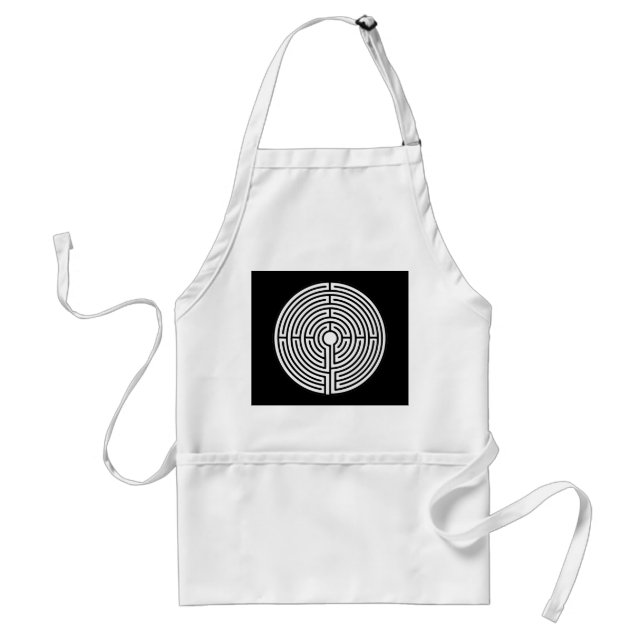 Just a Maze on Black Adult Apron (Front)