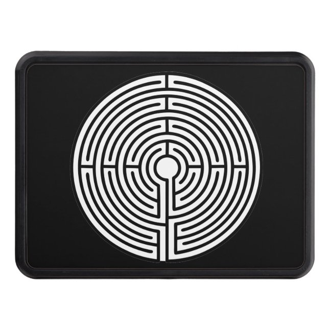 Just a Maze on Black Hitch Cover (Front)