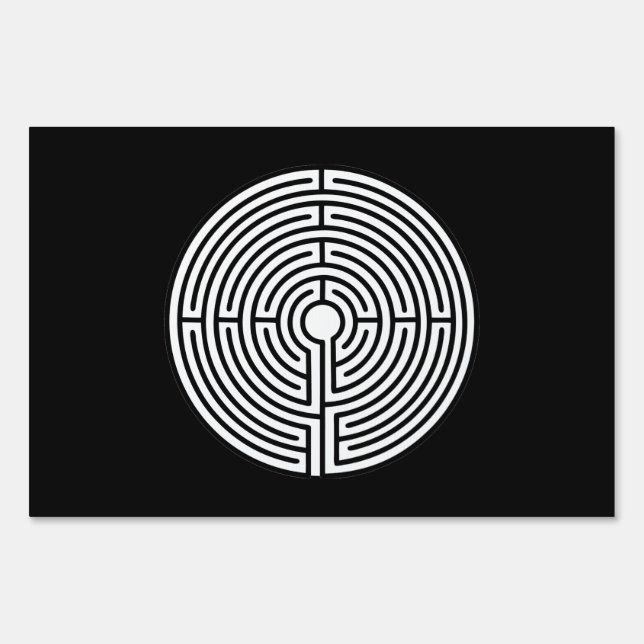 Just a Maze on Black Yard Sign (Front)