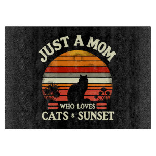 Just a mom who loves cats cutting board