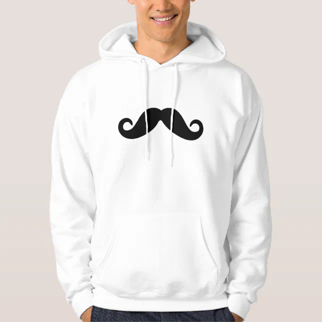 just a mustache hoodie Zazzle