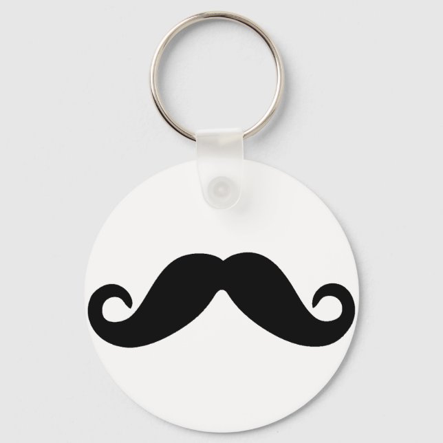 just a mustache keychain (Front)