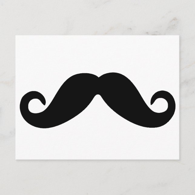 just a mustache postcard (Front)