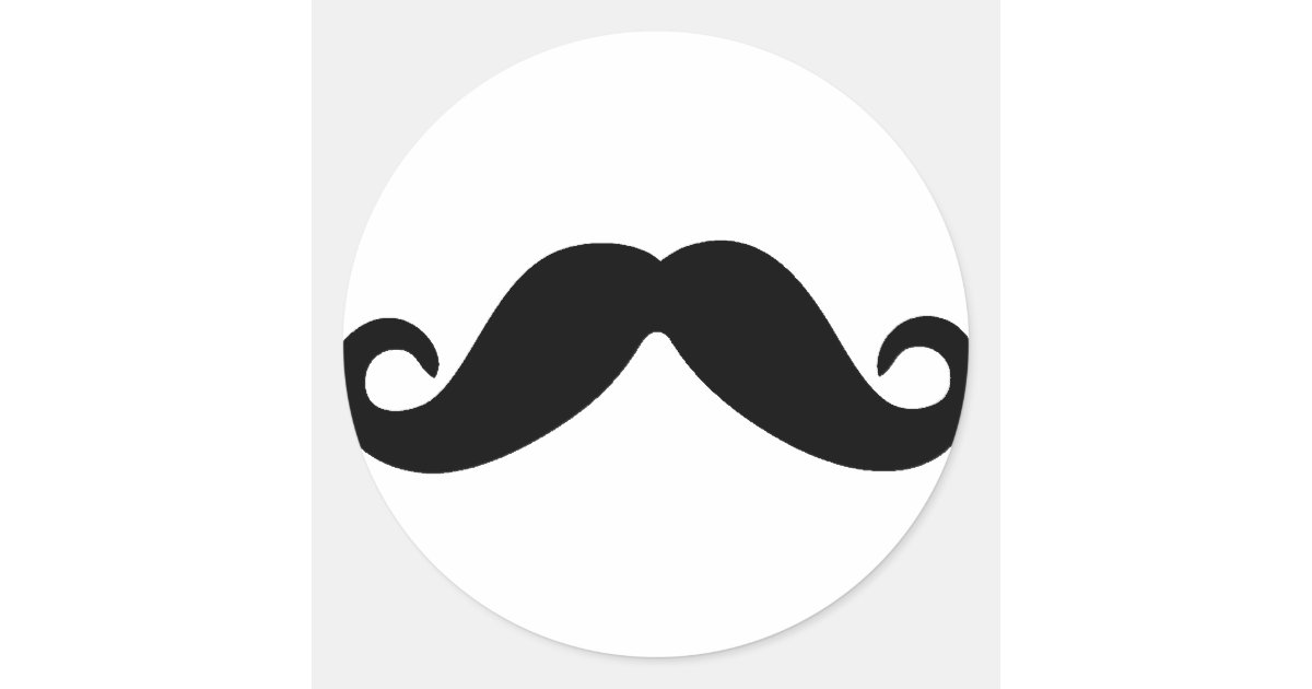 just a mustache sticker | Zazzle.com