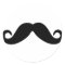 just a mustache sticker