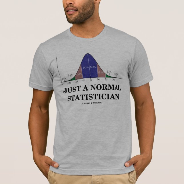 Just A Normal Statistician (Bell Curve Humor) T-Shirt (Front)