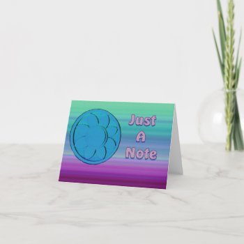 Just A Note Blue And Purple Card by DonnaGrayson at Zazzle