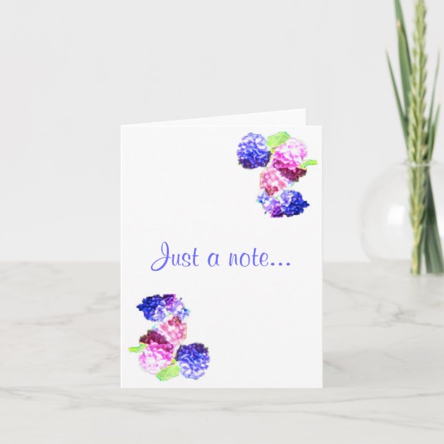 "Just a note" greeting card (Front)