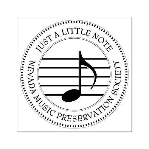 JUST A NOTE Music Club Logo Stamp