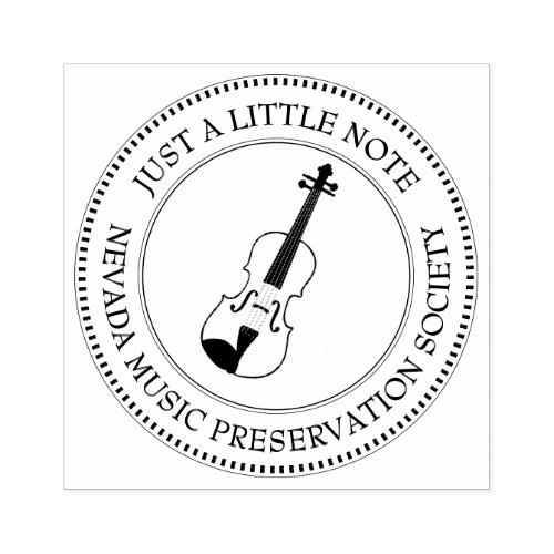JUST A NOTE Music Club Logo Stamp Fiddle Violin