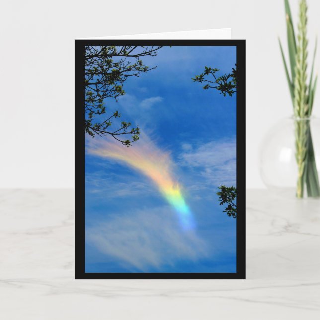 Just A Note To Brighten Your Day With A Rainbow Card (Front)