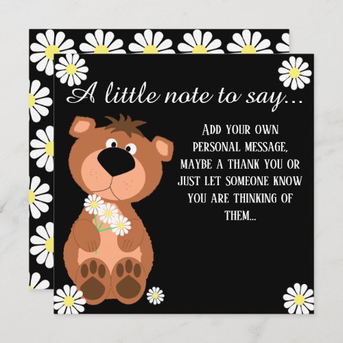 Just A Note To Say Cute Bear