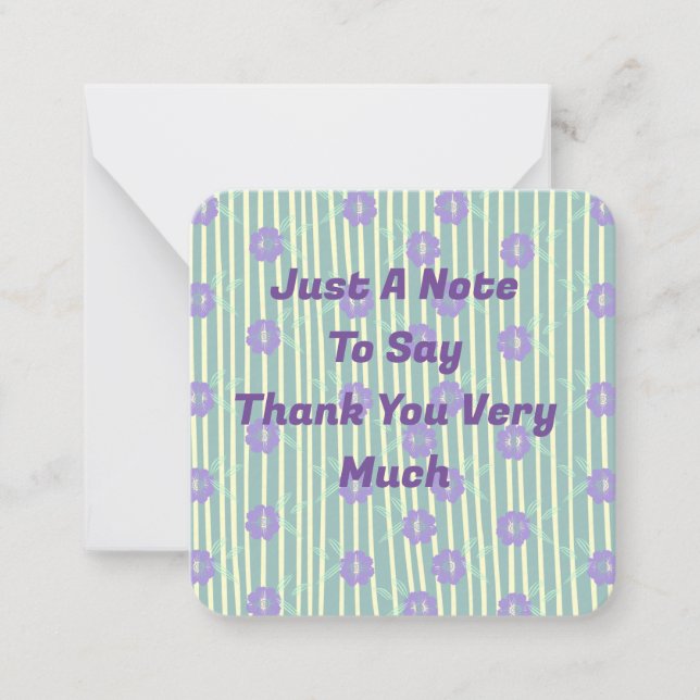 Just a Note to Say Thank You Card (Front)