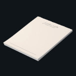 Just A Note Warm Peach Script Notepad<br><div class="desc">Personalized warm peach script note pad.</div>