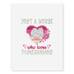 Just A Nurse Who Loves Pomeranians Temporary Tattoos
