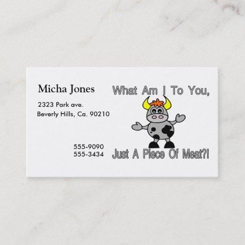 Just A Piece Of Meat Business Card