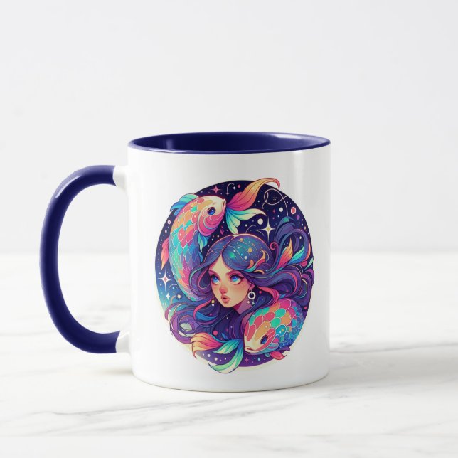 Just a Pisces Girl | Horoscope Art  Mug (Left)