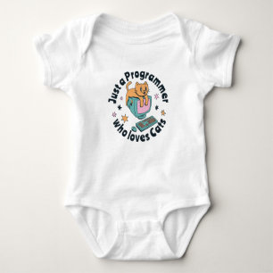Just a programmer who loves cats baby bodysuit