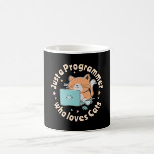 Just a programmer who loves cats coffee mug