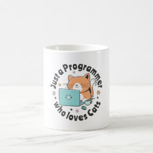 Just a programmer who loves cats coffee mug