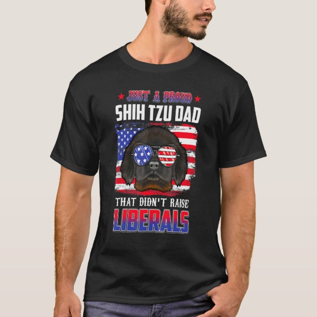 Just A Proud Tibetan Mastiff Dad Merica Dog 4th Of T-Shirt (Front)