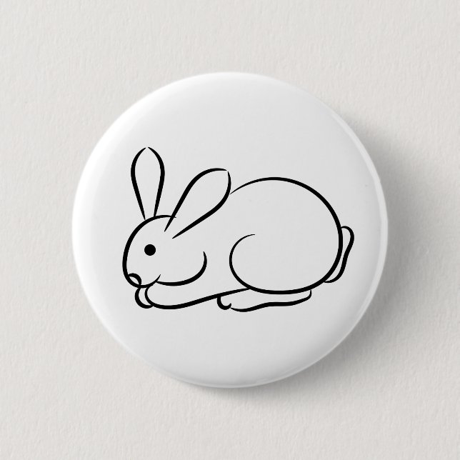 Just a Rabbit Button (Front)
