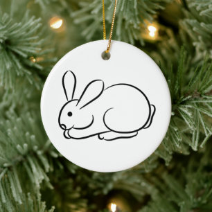 Just a Rabbit Ceramic Ornament