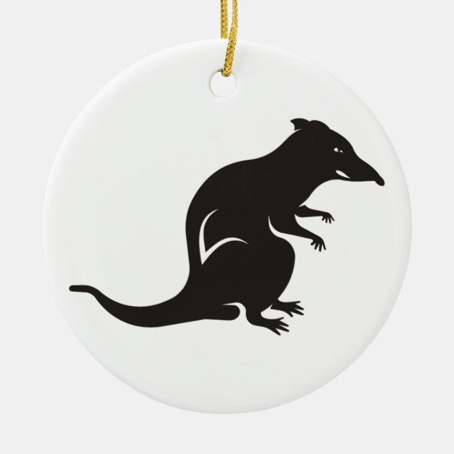 Just a Rat Ceramic Ornament (Front)