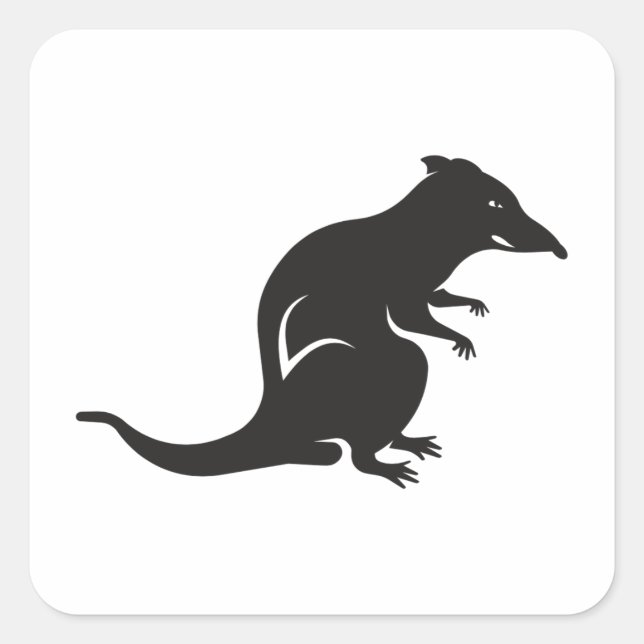 Just a Rat Square Sticker (Front)