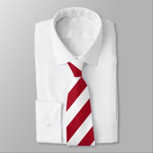 Just A Red & White Stripe Neck Tie