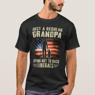 Just A Regular Grandpa Trying Not To Raise Liberal T-Shirt